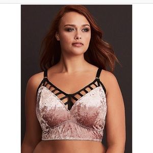 Pink velvet Torrid Bralette